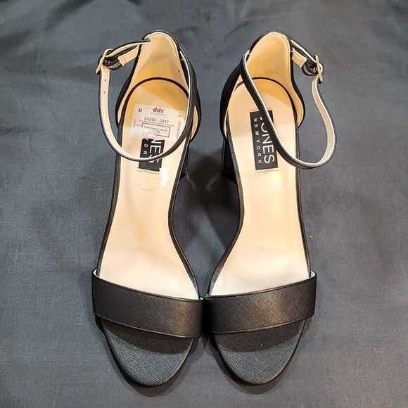 BRAND JONE NEW YORK CHUNKY HIGH HEEL OPEN TOE ADJUSTABLE BUCKLE SANDALS - Picture 3 of 14